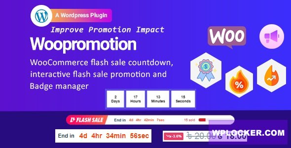 Woopromotion v1.0.7 - WooCommerce product promotion sale countdown and Badge Manager