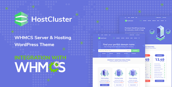 HostCluster v1.4.2 - WHMCS Server & Hosting Theme