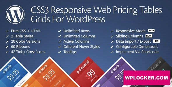 CSS3 Responsive Web Pricing Tables Grids v11.5