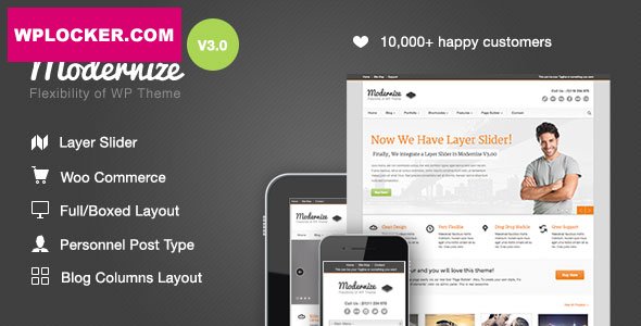 Modernize v3.3.2 - Flexibility of Wordpress