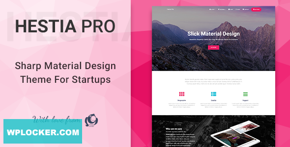 Hestia Pro v3.0.18 - Sharp Material Design Theme For Startups