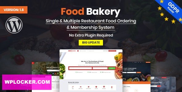 FoodBakery v2.9 - Food Delivery Restaurant Directory WordPress Theme