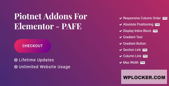 Piotnet Addons Pro For Elementor v6.5.18