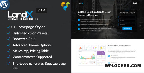LandX v1.8.4 - Multipurpose Wordpress Landing Page
