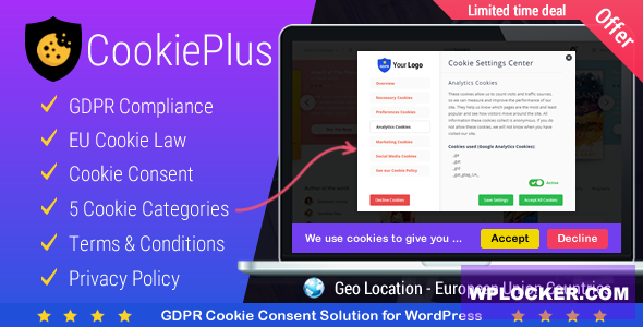 Cookie Plus v1.6.1 - GDPR Cookie Consent Solution - Master Popups Addon