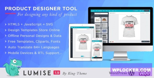 Lumise Product Designer v1.9 - WooCommerce WordPress