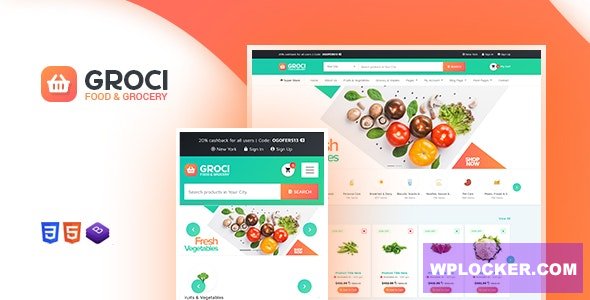 [Free Download] Groci v1.9.9 - Organic Food and Grocery Market WordPress Theme