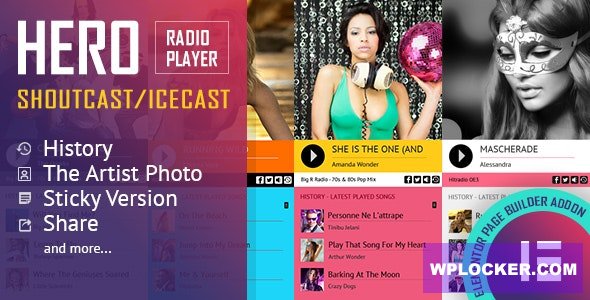 [Free Download] Hero v1.0.0 - Shoutcast and Icecast Radio Player With History - Elementor Widget Addon