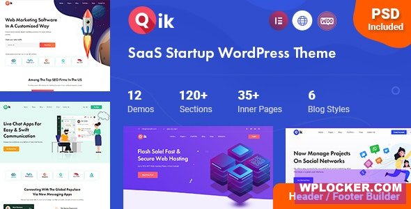 [Download] Qik v1.0.0 – SaaS Startup WordPress Theme