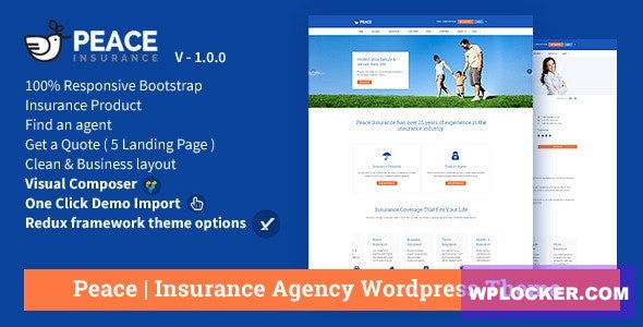 [Download] Peace v2.5.6 – Insurance Agency WordPress Theme