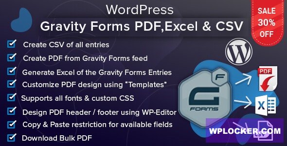 [Download] WordPress Gravity Forms PDF, Excel & CSV v1.4.1 NULLED