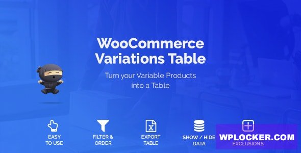 WooCommerce Variations Table v1.3.8