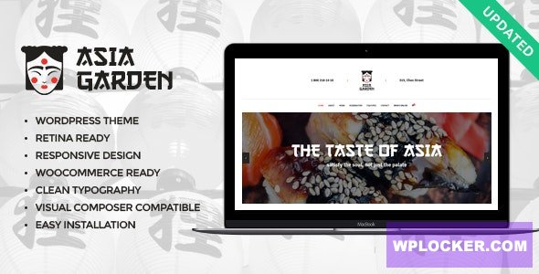 Asia Garden v1.2.1 - Asian Food Restaurant WordPress Theme