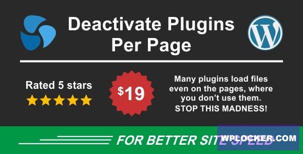 Deactivate Plugins Per Page v1.10.0 - Improve WordPress Performance