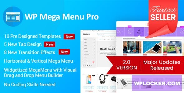 WP Mega Menu Pro v2.1.7 - Responsive Mega Menu Plugin