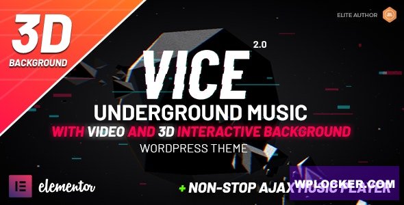 Vice v2.0.1 - Underground Music Elementor WordPress Theme