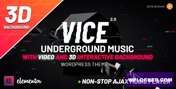 Vice v2.0.1 - Underground Music Elementor WordPress Theme