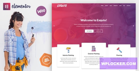 Exqute v1.9.1 - Painting Company WordPress Theme