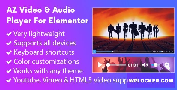 AZ Video and Audio Player Addon for Elementor v1.0.8