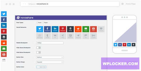Novashare v1.3.4 - WordPress Social Sharing Plugin