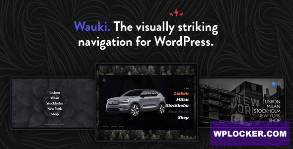 Wauki v1.0 - Fullscreen WordPress Menu