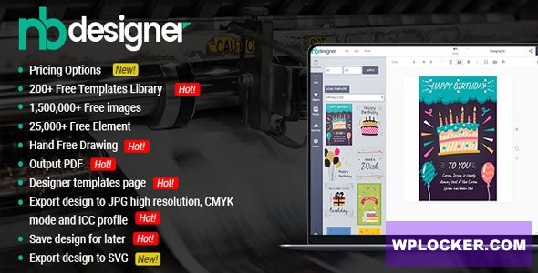 Nbdesigner Pro v2.8.1 - Online Woocommerce Products Designer Plugin