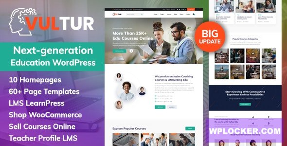 Vultur v1.1.0 - Coach Online Courses & LMS Education WordPress