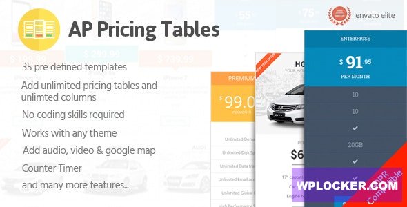 AP Pricing Tables v1.0.3 - Responsive Pricing Table Builder Plugin for WordPress