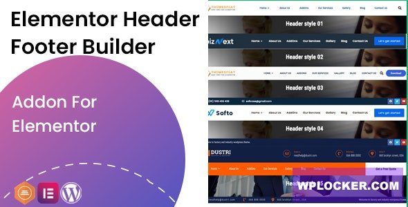 Elementor Header Footer Builder v1.0.2 - Addon