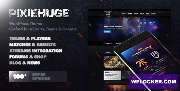 PixieHuge v1.1.7 - eSports Gaming Theme For Clans & Organizations