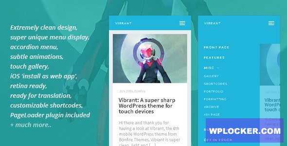 Vibrant v1.5 - A Super Sharp WordPress Mobile Theme