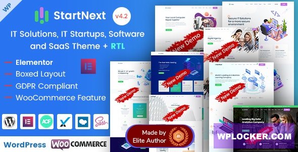 StartNext v4.4.0 - IT Startups WordPress Theme