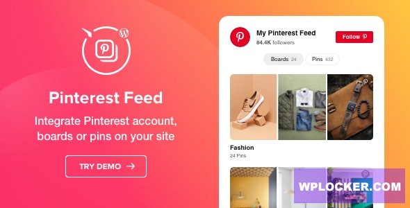 Pinterest Feed v1.2.0 - WordPress Pinterest Feed plugin