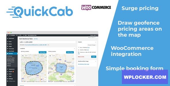 QuickCab v1.2.5 - WooCommerce Taxi Booking Plugin