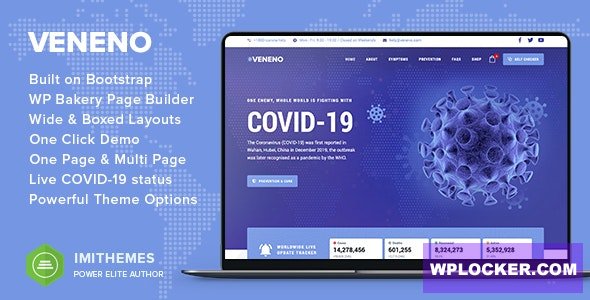 Veneno v1.8 - Coronavirus Information WordPress Theme