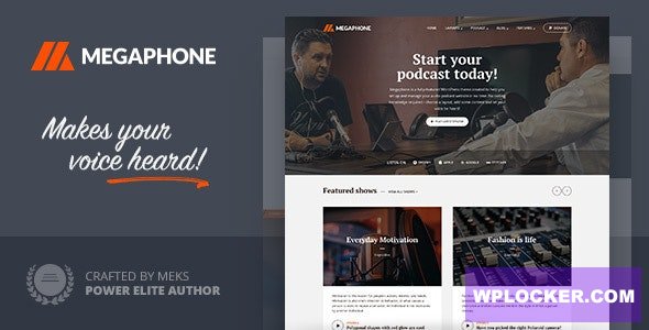 Megaphone v1.2.1 - Audio Podcast WordPress Theme