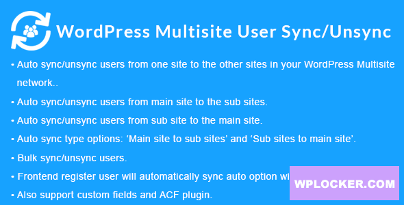 WordPress Multisite User Sync/Unsync v2.0