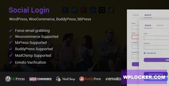 Social Login for WordPress WooCommerce BuddyPress bbPress v1.6.0