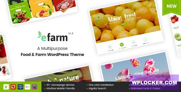 eFarm v1.6.0 - A Multipurpose Food & Farm WordPress Theme