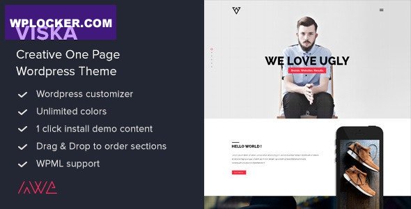 Viska v1.9.1 - Creative One Page WordPress Theme