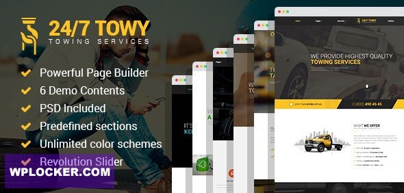 Towy v1.5 - Emergency Auto Towing and Roadside Assistance Service WordPress theme
