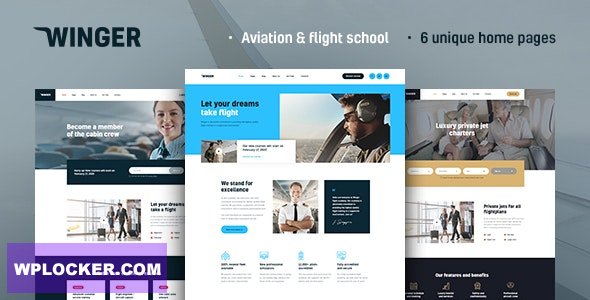 Winger v1.0.2 - Aviation & Flight School WordPress Theme