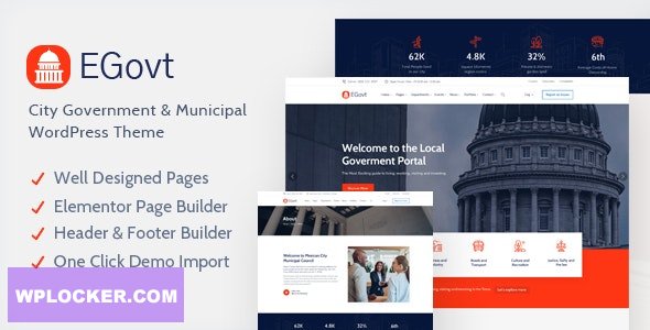 EGovt v1.3.5 - City Government WordPress Theme