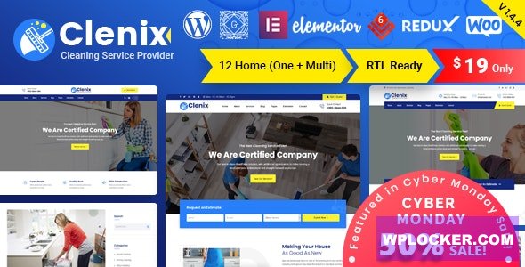 Clenix v1.4.4 - Cleaning Services WordPress Theme