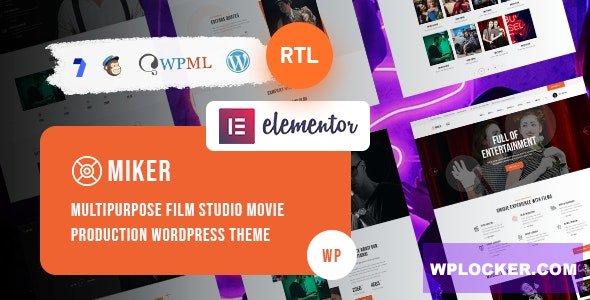 Miker v1.0 - Movie and Film Studio WordPress Theme