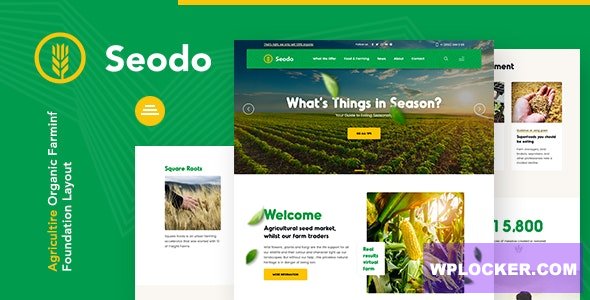 Seodo v1.0.0 - Agriculture Farming Foundation WordPress Theme