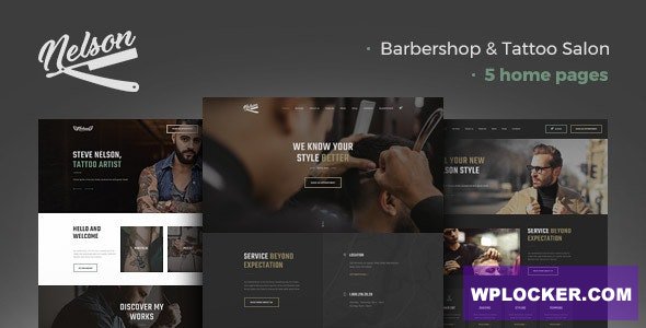 Nelson v1.2.0 - Barbershop Hairdresser & Tattoo Salon WordPress Theme