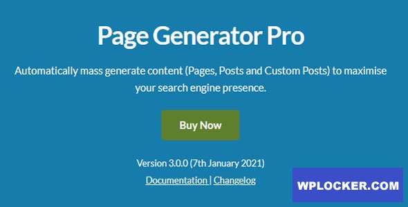 Page Generators Pro v3.0.0 - WordPress Page Builder