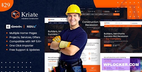 Kriate v1.0 - Industrial Construction Multipurpose WordPress Theme