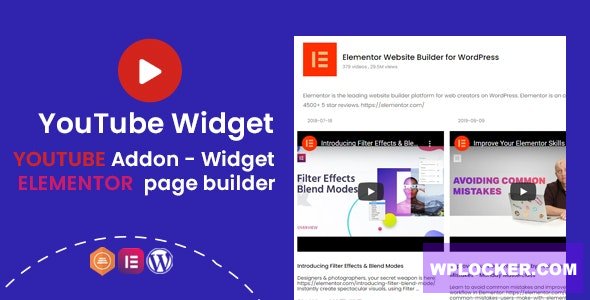 YouTube Widgets v1.0.1 - Addon for elementor page builder